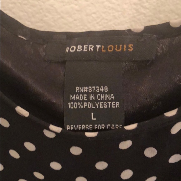 Poka-Dot Black and White Maxi-Dress - Picture 3 of 5